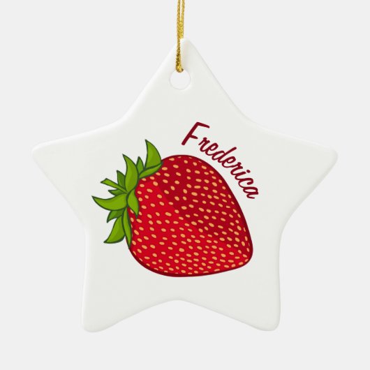 Strawberry Baby Keramik Ornament (Vorne)