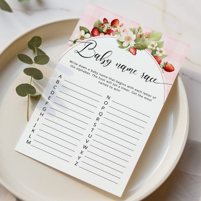 Strawberry Baby name Race Baby Dusche Spiel (Von Creator hochgeladen)