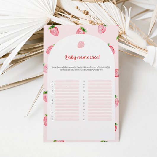 Strawberry Baby Name Race Baby Showspiel