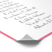 Strawberry Baby Outfit Babydusche Sitzplan Poster (Ecke)