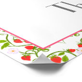 Strawberry Baby Outfit Babyduschkarten & Geschenke Poster (Ecke)