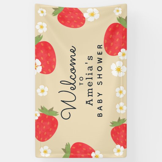 Strawberry Baby Showbanner Banner (Vertikal)