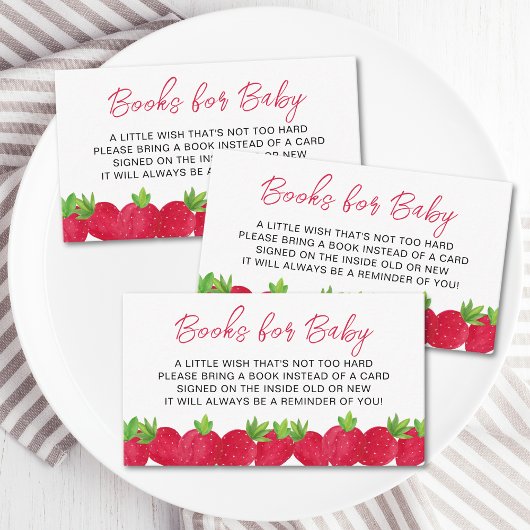 Strawberry Baby Showbuchanfrage Begleitkarte