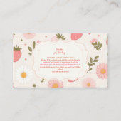 Strawberry Baby Showbücher für Baby Begleitkarte (Vorderseite)