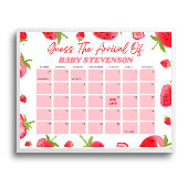 Strawberry Baby Showdatum Kalenderzeichen Poster