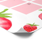 Strawberry Baby Showdatum Kalenderzeichen Poster (Ecke)