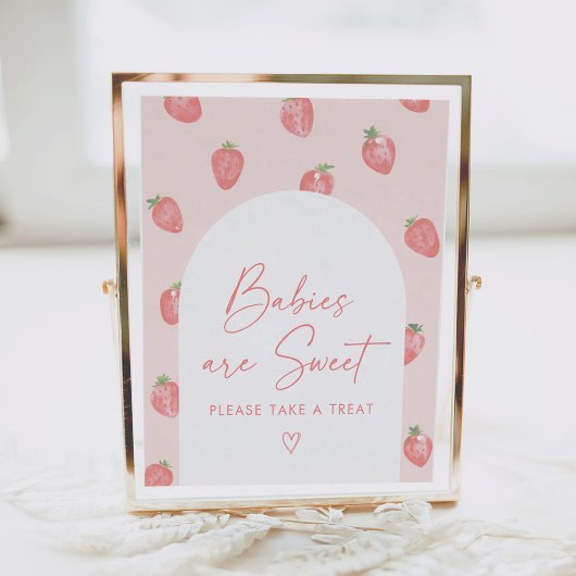 Strawberry Baby Shower Babies are Sweet Poster