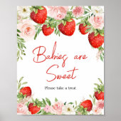 Strawberry Baby Shower Babys sind süß Poster (Vorne)