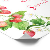 Strawberry Baby Shower Babys sind süß Poster (Ecke)