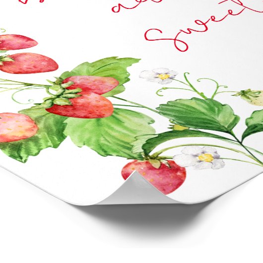 Strawberry Baby Shower Babys sind süß Poster (Ecke)