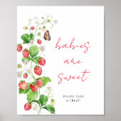 Strawberry Baby Shower Babys sind süß Poster (Vorne)