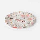 Strawberry Baby Shower Berry Pappteller (Schrägansicht)