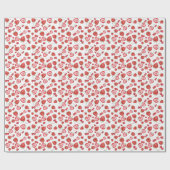 Strawberry Baby Shower Berry Red Geschenkpapier (Flach)