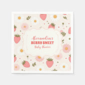 Strawberry Baby Shower Berry Serviette (Vorderseite)
