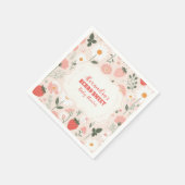 Strawberry Baby Shower Berry Serviette (Ecke)