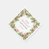 Strawberry Baby Shower Berry Sweet Napkins Serviette (Ecke)