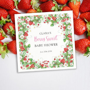 Strawberry Baby Shower Berry Sweet Napkins Serviette