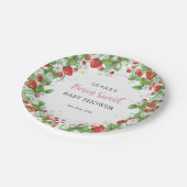 Strawberry Baby Shower Berry Sweet Pappteller (Schrägansicht)