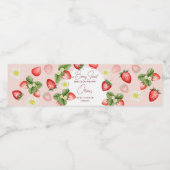 Strawberry baby shower berry sweet template wasserflaschenetikett (Einzelnes Label)