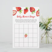 Strawberry Baby Shower Bingo Game (Stehend Vorderseite)