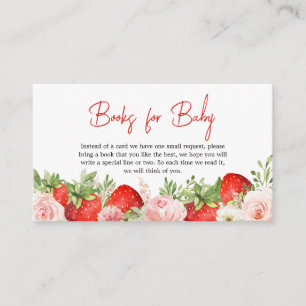 Strawberry Baby Shower Books for Baby Begleitkarte