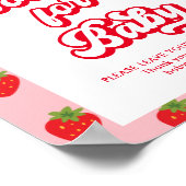 Strawberry Baby Shower Books for Baby Poster (Ecke)