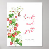Strawberry Baby Shower Books und Gift Poster (Vorne)