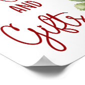 Strawberry | Baby Shower Cards & Gifts Sign Poster (Ecke)