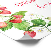 Strawberry Baby Shower Dessert Bar Poster (Ecke)