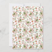 Strawberry Baby Shower Einladung (Rückseite)