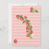 Strawberry Baby Shower Einladung (Rückseite)