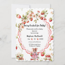 Strawberry Baby Shower Einladung