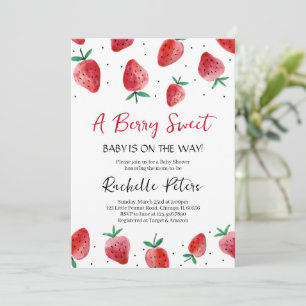 Strawberry Baby Shower Einladung
