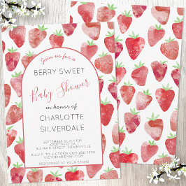 Strawberry Baby Shower Einladung