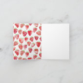 Strawberry Baby Shower Einladung (Innenseite)