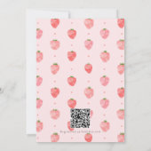 Strawberry Baby Shower Einladung | Berry Baby (Rückseite)