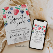 Strawberry Baby Shower Einladung BlueBerry