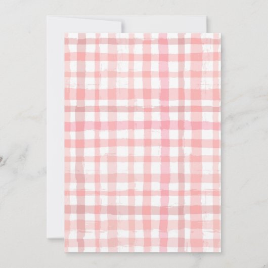 Strawberry Baby Shower Einladung | Erdbeere (Rückseite)