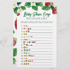 Strawberry Baby Shower Emoji Game