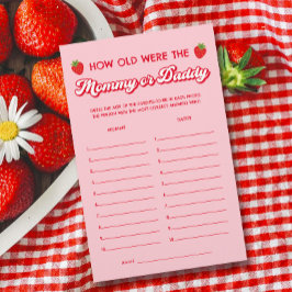 Strawberry Baby Shower Game Guess Age Mommy Daddy