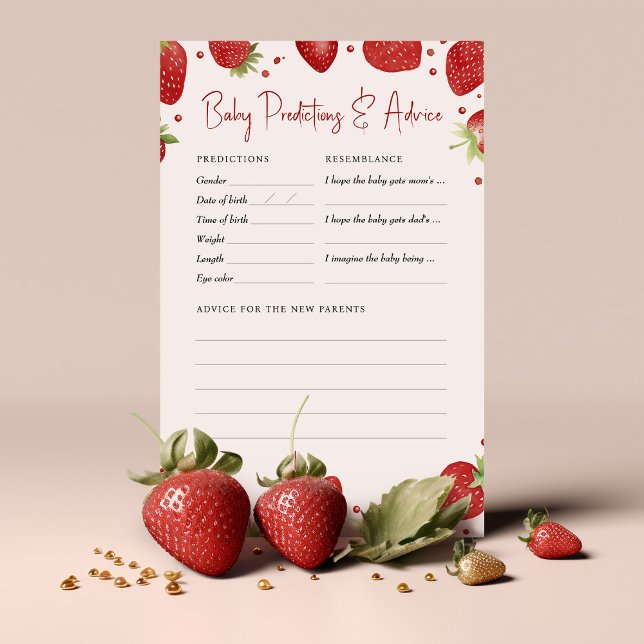 Strawberry Baby Shower Game Predictions Ratschläge (Von Creator hochgeladen)