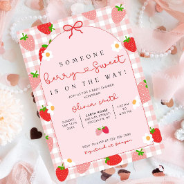 Strawberry Baby Shower Invitation Template, Editab Einladung