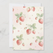 Strawberry baby shower Invite First Berry Sweet Einladung (Rückseite)