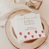 Strawberry Baby Shower Napkins, Berry Baby Dusche Serviette