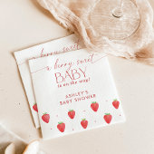 Strawberry Baby Shower Napkins, Berry Baby Dusche Serviette