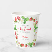 Strawberry Baby Shower Pappbecher (Vorderseite)