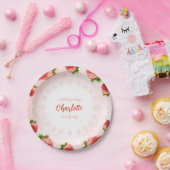 Strawberry Baby Shower Plate Pappteller (Party)