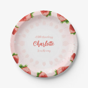 Strawberry Baby Shower Plate Pappteller
