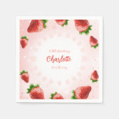 Strawberry Baby Shower Plate Serviette (Vorderseite)