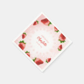 Strawberry Baby Shower Plate Serviette (Ecke)